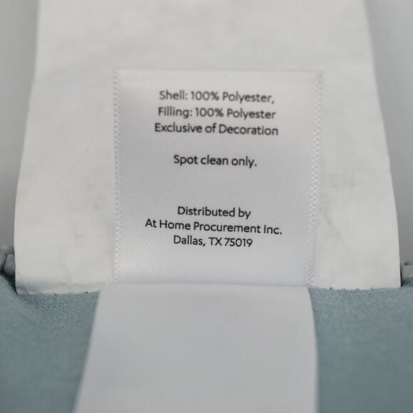 Providence Beaded Throw Pillow Fern Blue White 12"x12" - Picture 5 of 6